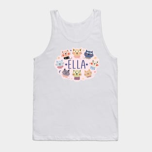 Ella name with cartoon cats Tank Top